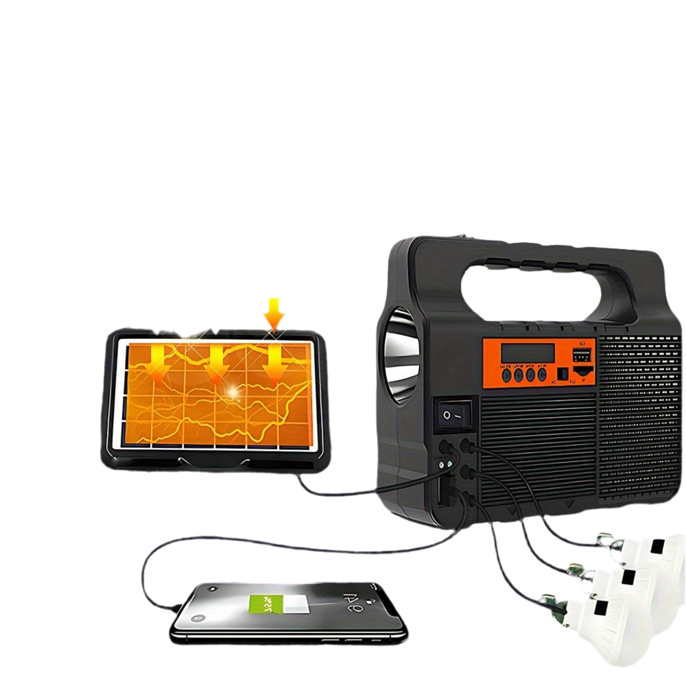 Solarbetriebener Outdoor-Suchscheinwerfer – 3600 mAh Notfall- & Campinglampe